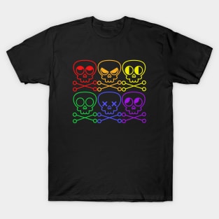 Funny Gay Pride Skull and Crossbones T-Shirt